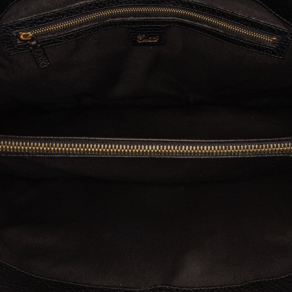 Gucci Bamboo Ring Web Leather Tote Bag (SHG-31198)