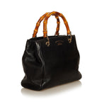 Gucci Bamboo Shopper Leather Handbag (SHG-29375)