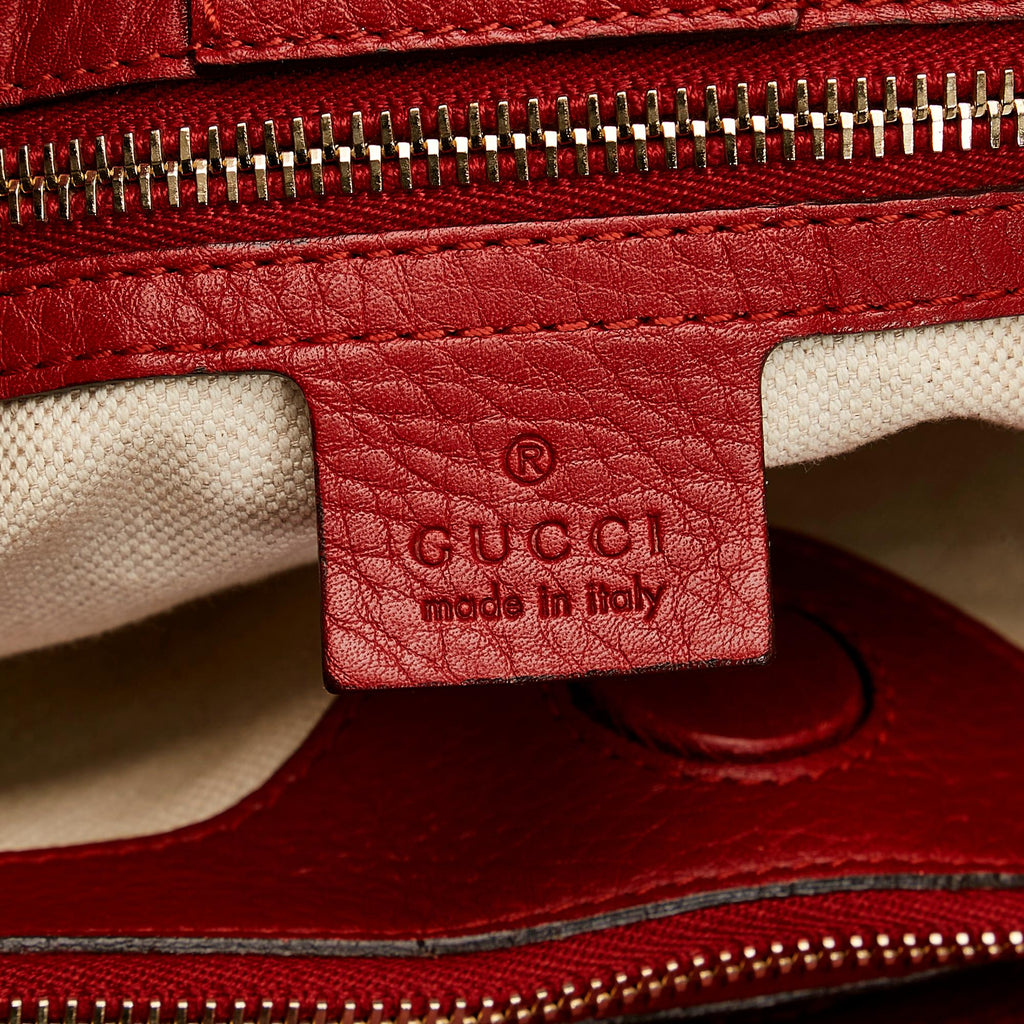Gucci Bamboo Shopper Leather Handbag (SHG-35473)