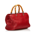 Gucci Bamboo Shopper Leather Handbag (SHG-35473)