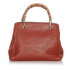 Gucci Bamboo Shopper Leather Satchel (SHG-22806)