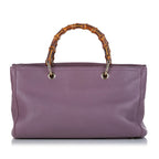 Gucci Bamboo Shopper Leather Satchel (SHG-23441)