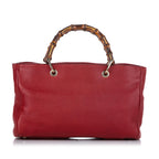 Gucci Bamboo Shopper Leather Satchel (SHG-23442)