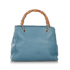 Gucci Bamboo Shopper Leather Satchel (SHG-26881)