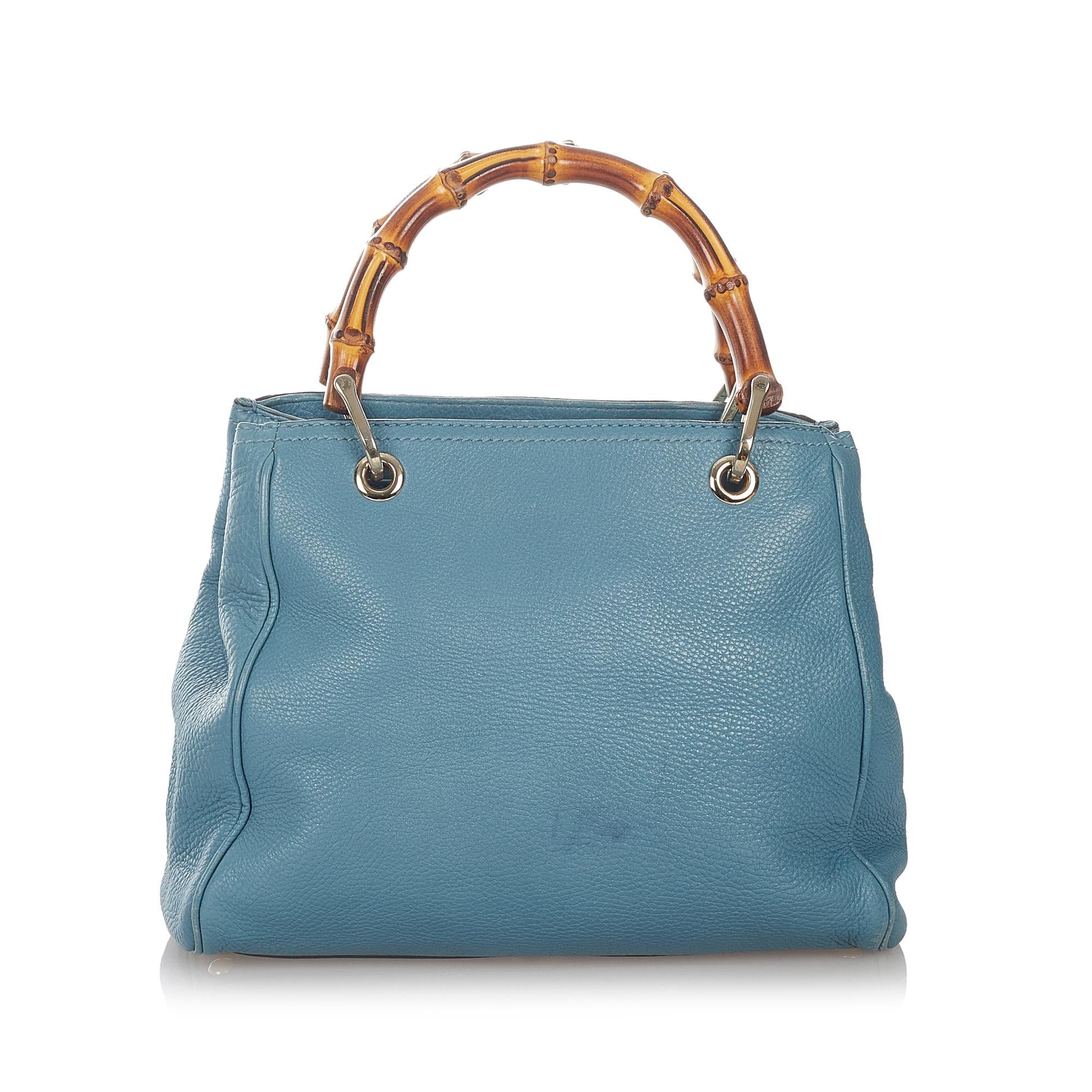 Gucci Bamboo Shopper Leather Satchel (SHG-26881)