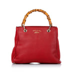 Gucci Bamboo Shopper Leather Satchel (SHG-28521)