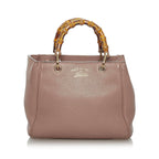 Gucci Bamboo Shopper Leather Satchel (SHG-28654)