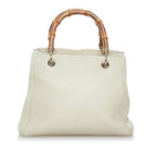 Gucci Bamboo Shopper Leather Satchel (SHG-30082)
