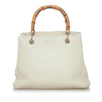 Gucci Bamboo Shopper Leather Satchel (SHG-30082)