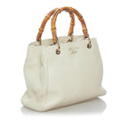 Gucci Bamboo Shopper Leather Satchel (SHG-30082)