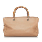 Gucci Bamboo Shopper Leather Satchel (SHG-30256)