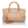 Gucci Bamboo Shopper Leather Satchel (SHG-30256)