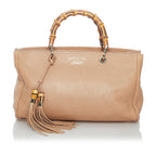 Gucci Bamboo Shopper Leather Satchel (SHG-30256)