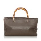 Gucci Bamboo Shopper Leather Satchel (SHG-30317)