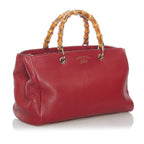 Gucci Bamboo Shopper Leather Satchel (SHG-30574)