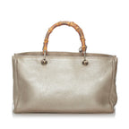 Gucci Bamboo Shopper Leather Satchel (SHG-31045)