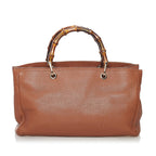 Gucci Bamboo Shopper Leather Satchel (SHG-31354)
