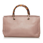 Gucci Bamboo Shopper Leather Satchel (SHG-31745)