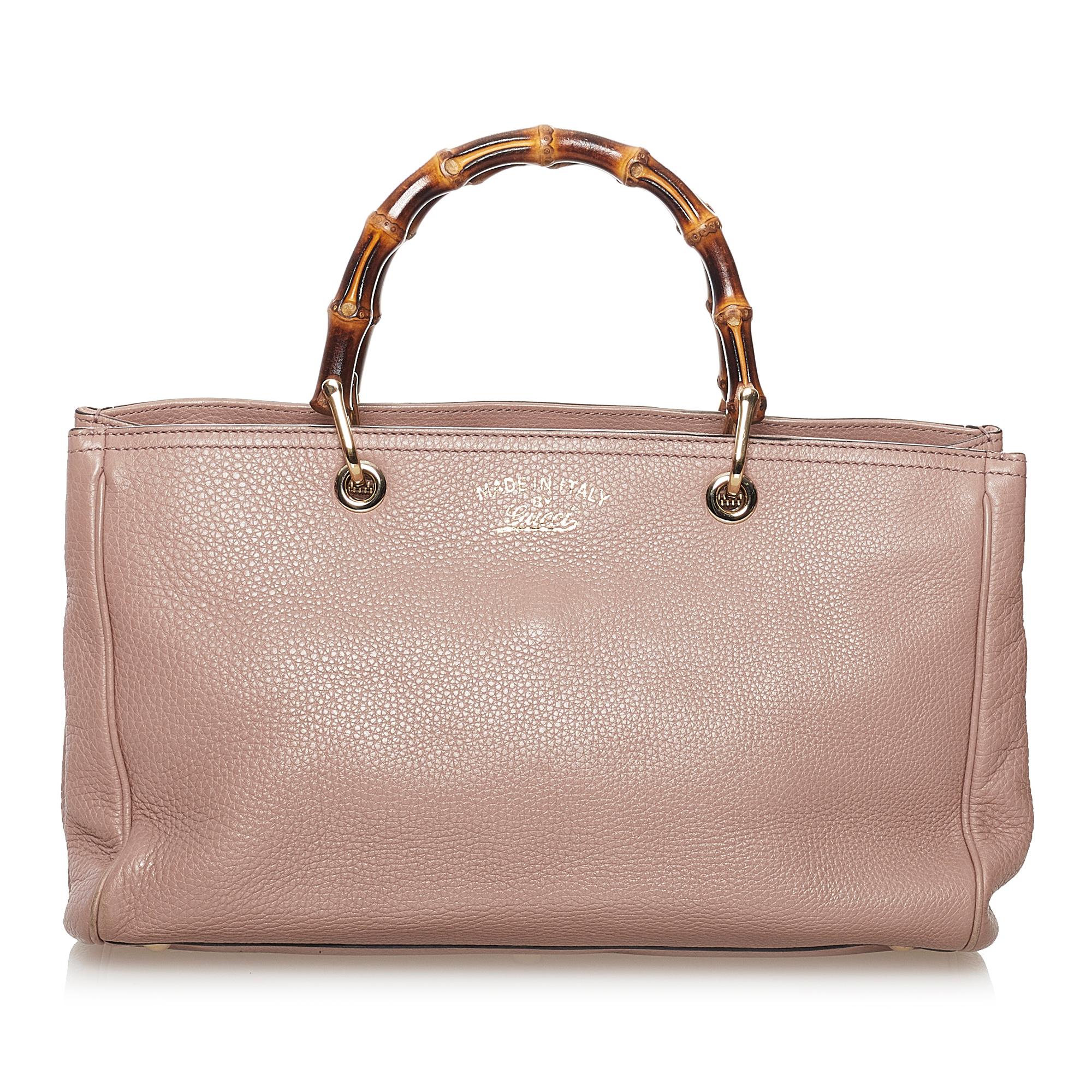 Gucci Bamboo Shopper Leather Satchel (SHG-31745)
