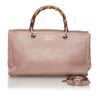 Gucci Bamboo Shopper Leather Satchel (SHG-31745)