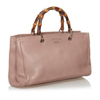 Gucci Bamboo Shopper Leather Satchel (SHG-31745)