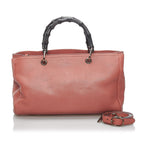 Gucci Bamboo Shopper Leather Satchel (SHG-34222)