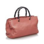 Gucci Bamboo Shopper Leather Satchel (SHG-34222)