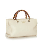 Gucci Bamboo Shopper Leather Satchel (SHG-34372)