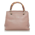 Gucci Bamboo Shopper Leather Satchel (SHG-34682)