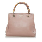 Gucci Bamboo Shopper Leather Satchel (SHG-34682)