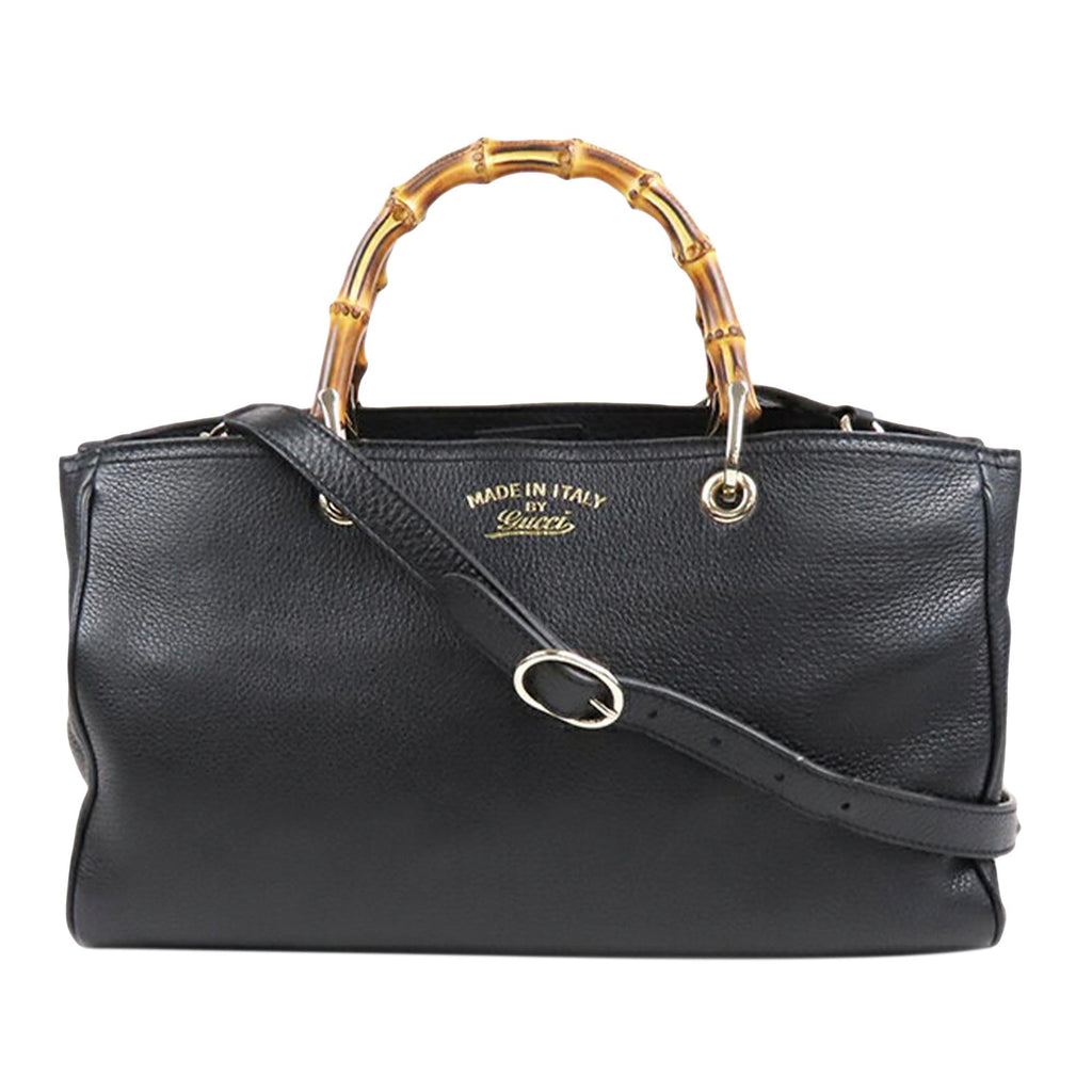 Gucci Bamboo Shopper Leather Satchel (SHG-34958)