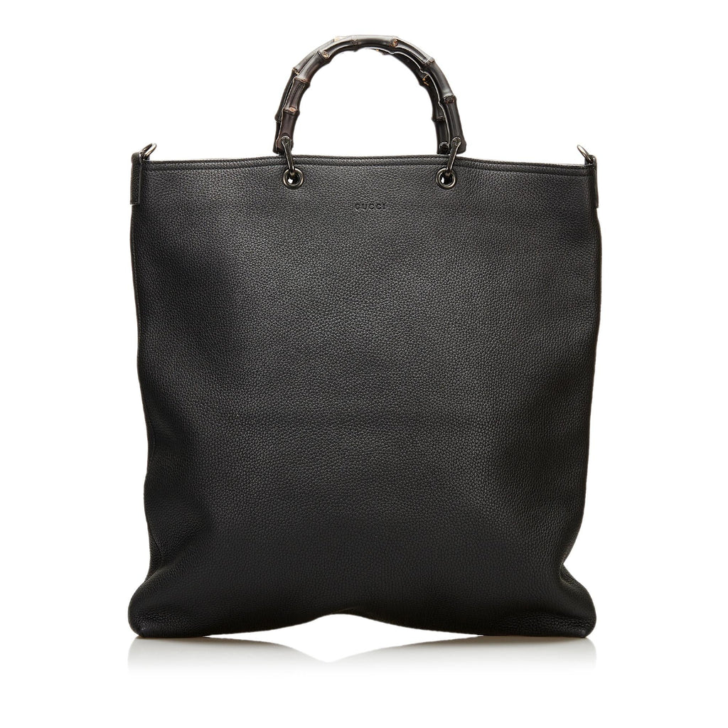 Gucci Bamboo Shopper Leather Satchel (SHG-36139)