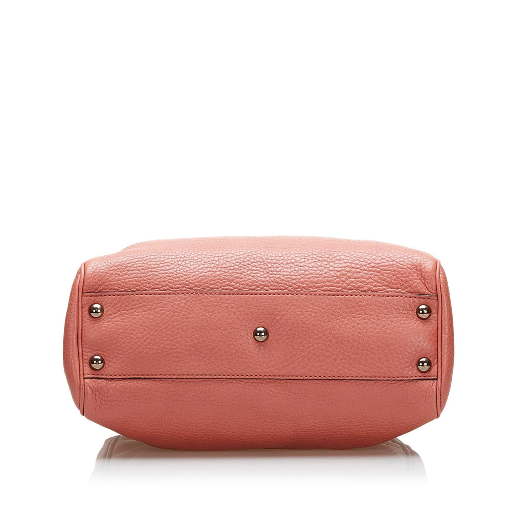 Gucci Bamboo Shopper Leather Satchel (SHG-36701)