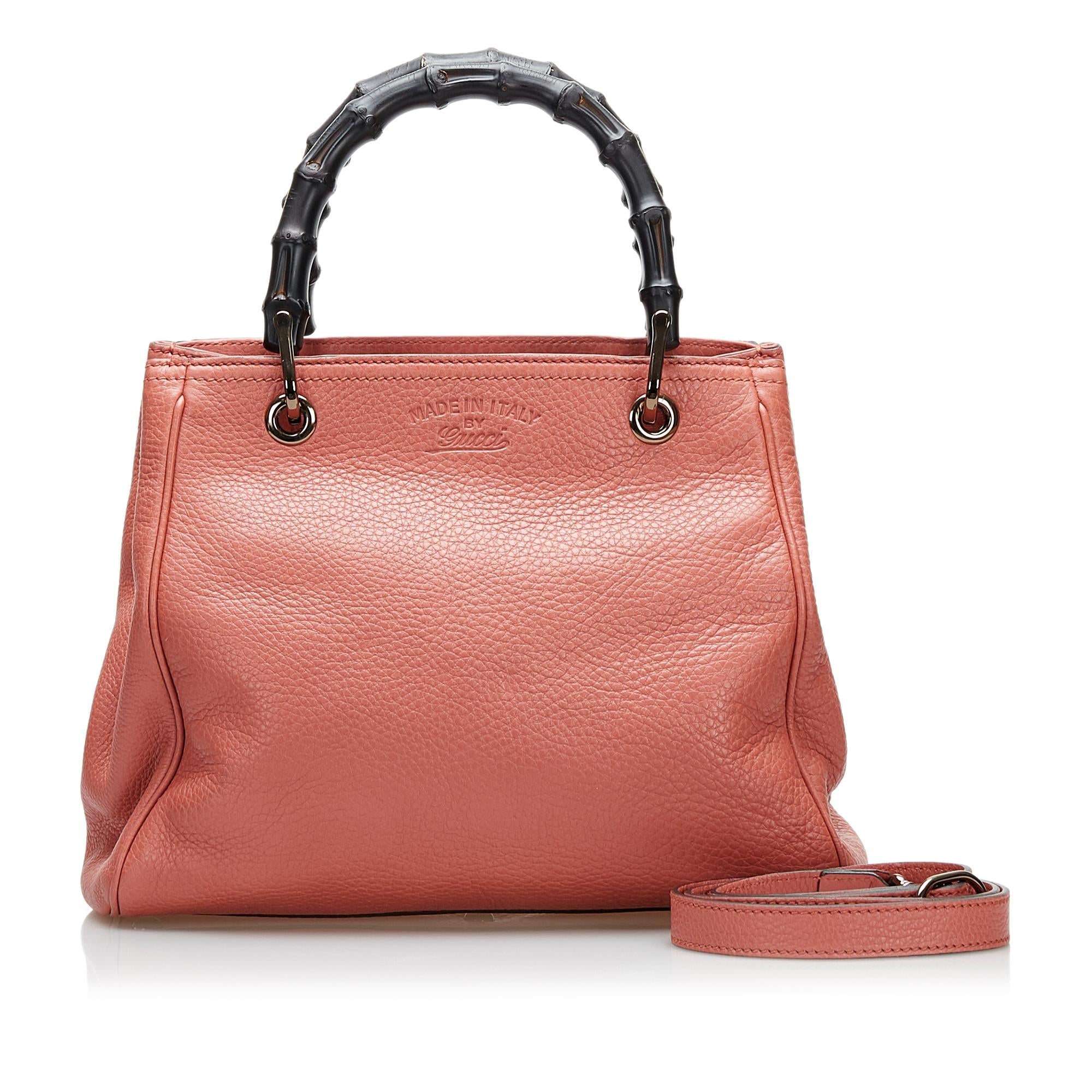 Gucci Bamboo Shopper Leather Satchel (SHG-36701)