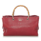 Gucci Bamboo Shopper Leather Satchel (SHG-37606)