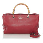 Gucci Bamboo Shopper Leather Satchel (SHG-37606)