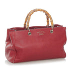Gucci Bamboo Shopper Leather Satchel (SHG-37606)