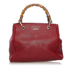Gucci Bamboo Shopper Leather Satchel (SHG-37607)