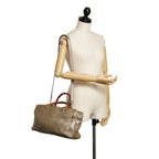 Gucci Bamboo Shopper Leather Satchel (SHG-37608)