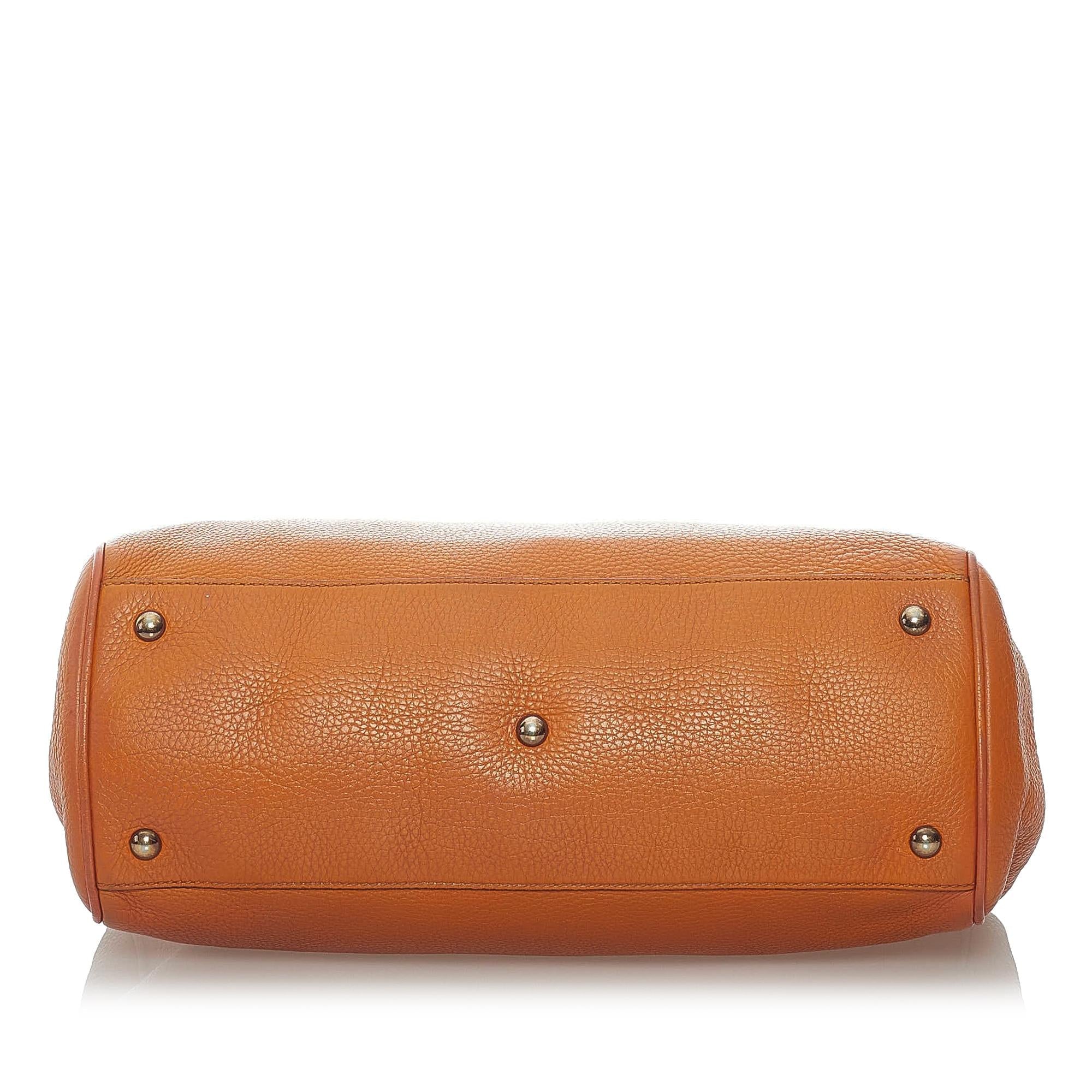 Gucci Bamboo Shopper Leather Satchel (SHG-37617)
