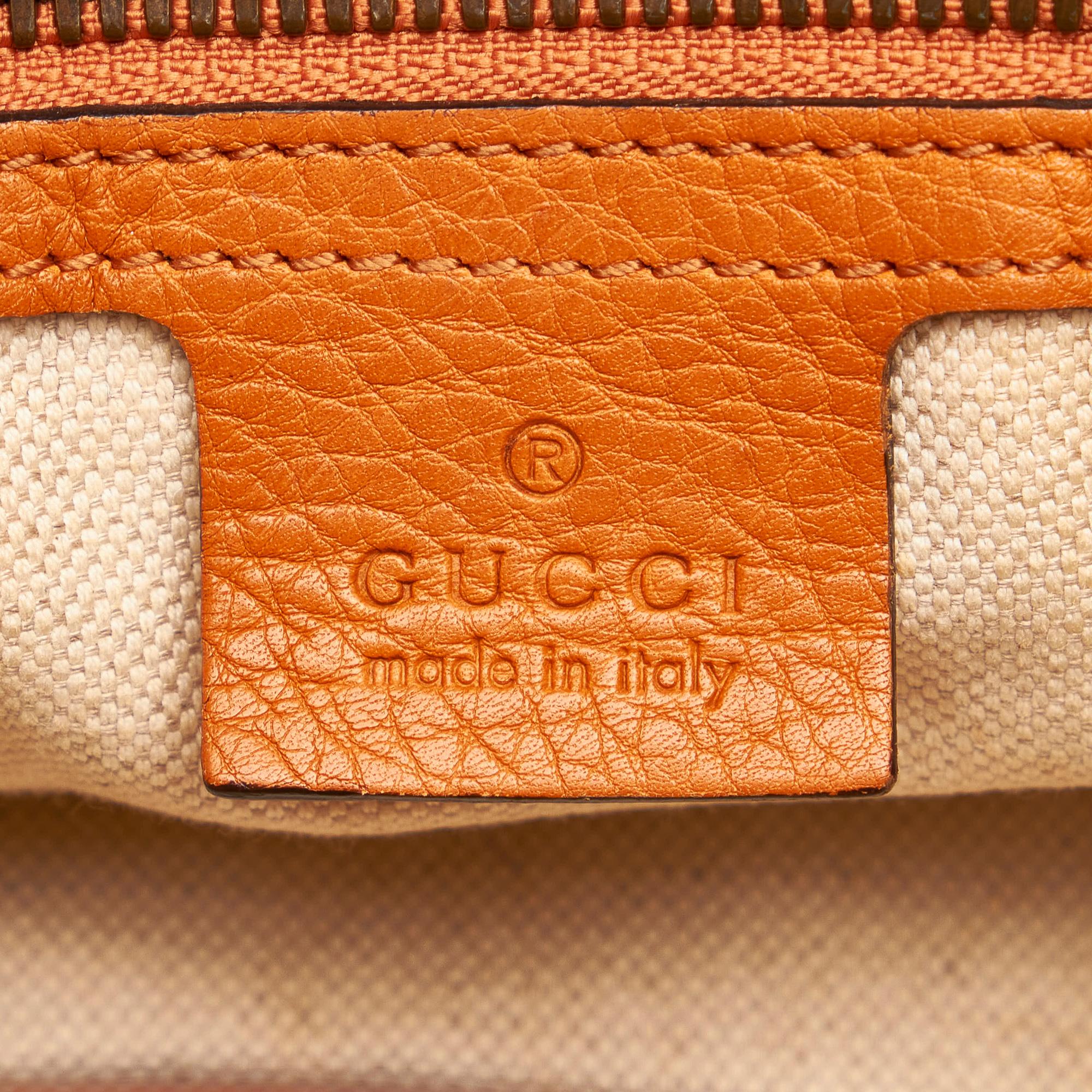 Gucci Bamboo Shopper Leather Satchel (SHG-37617)