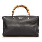 Gucci Bamboo Shopper Leather Satchel (SHG-dP6JxK)