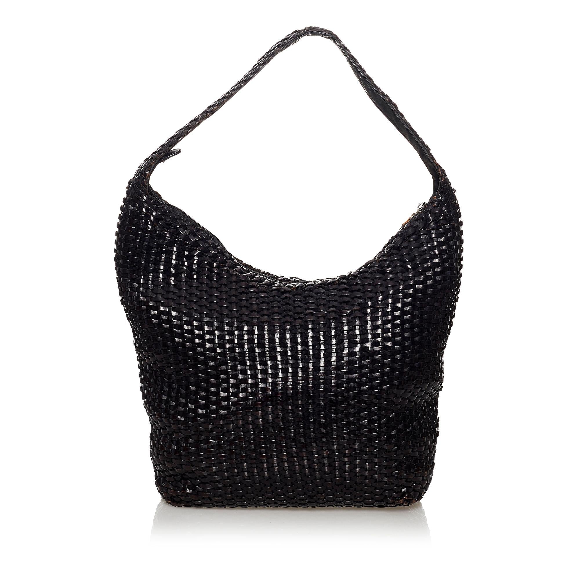 Gucci Bamboo Weaved Leather Shoulder Bag (SHG-31075)