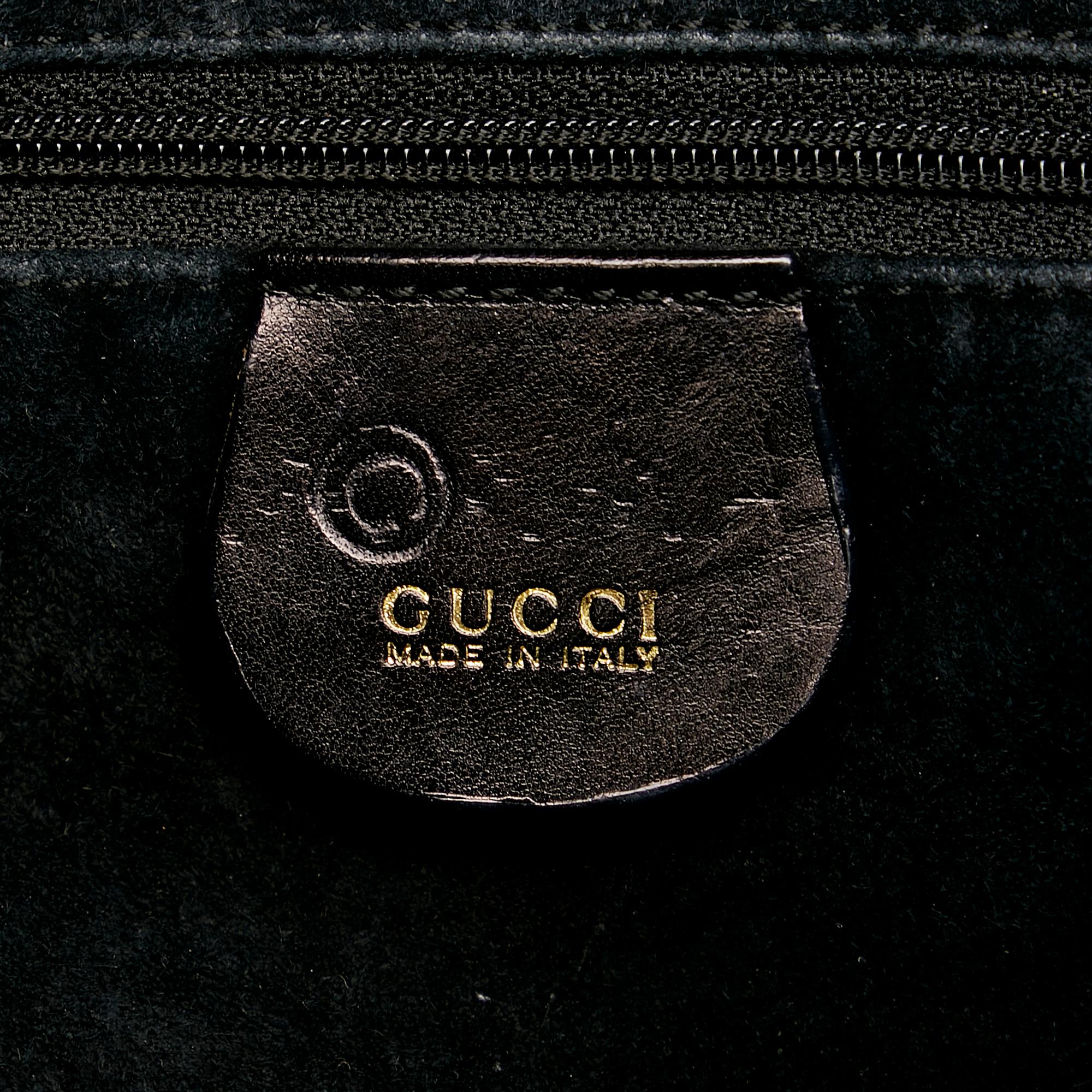 Gucci Bamboo Weaved Leather Shoulder Bag (SHG-31075)