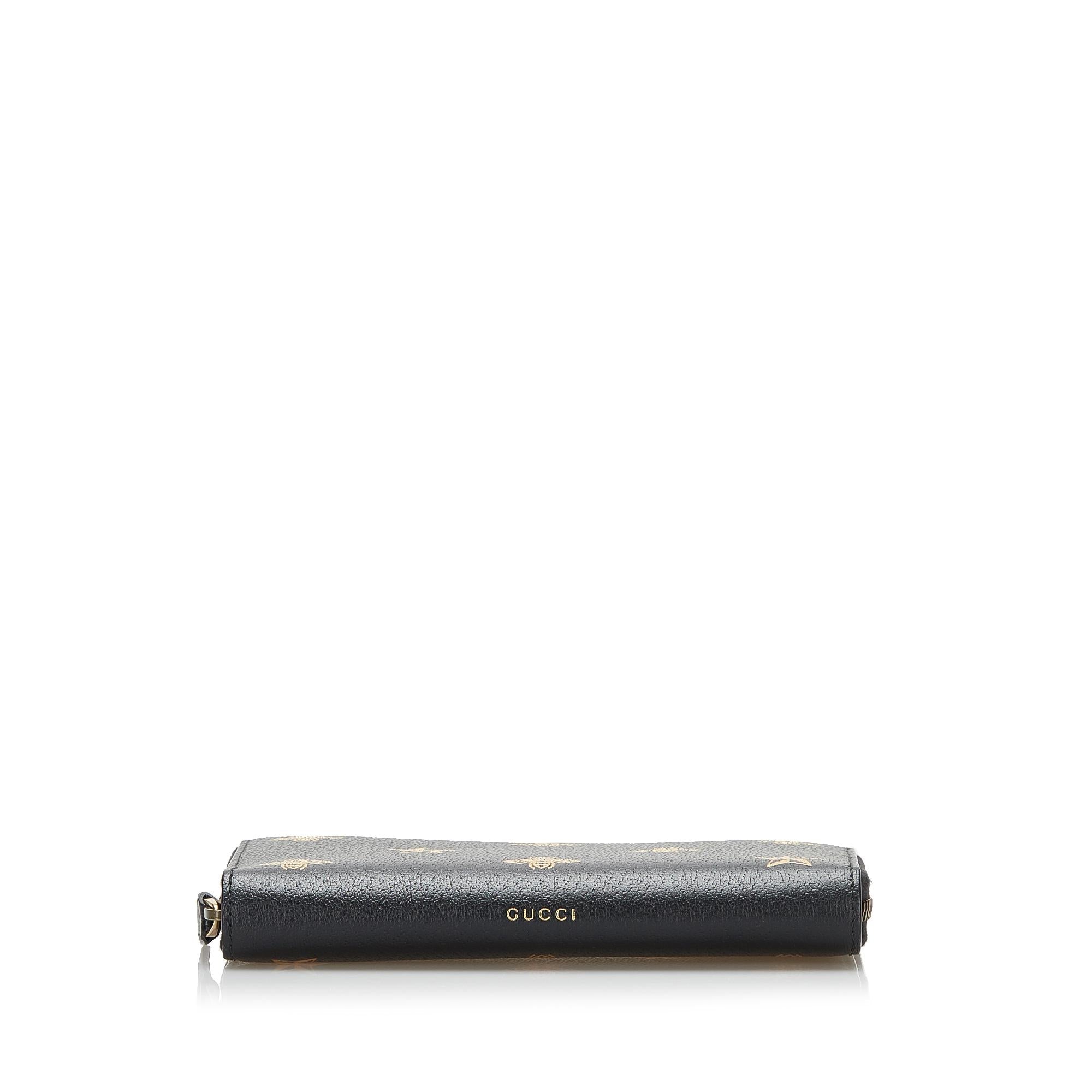Gucci Bee Star Continental Zip Wallet (SHG-36984)