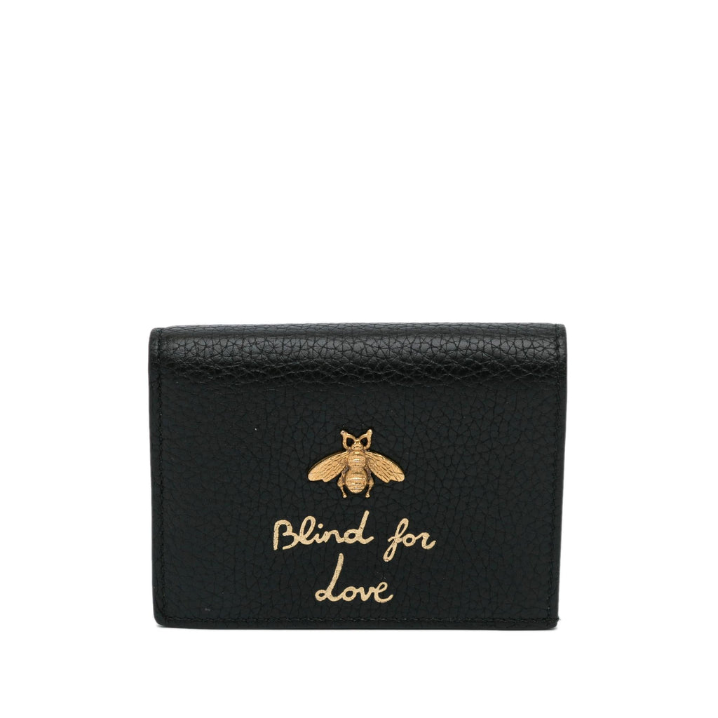 Gucci Blind For Love Animalier Bee Compact Wallet (SHG-29koT0)