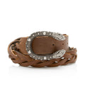 Gucci Braided Distressed Leather Dionysus Belt - Size 36 / 90 (SHF-23271)