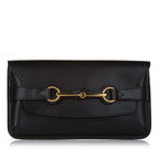 Gucci Bright Bit Leather Clutch Bag (SHG-32760)