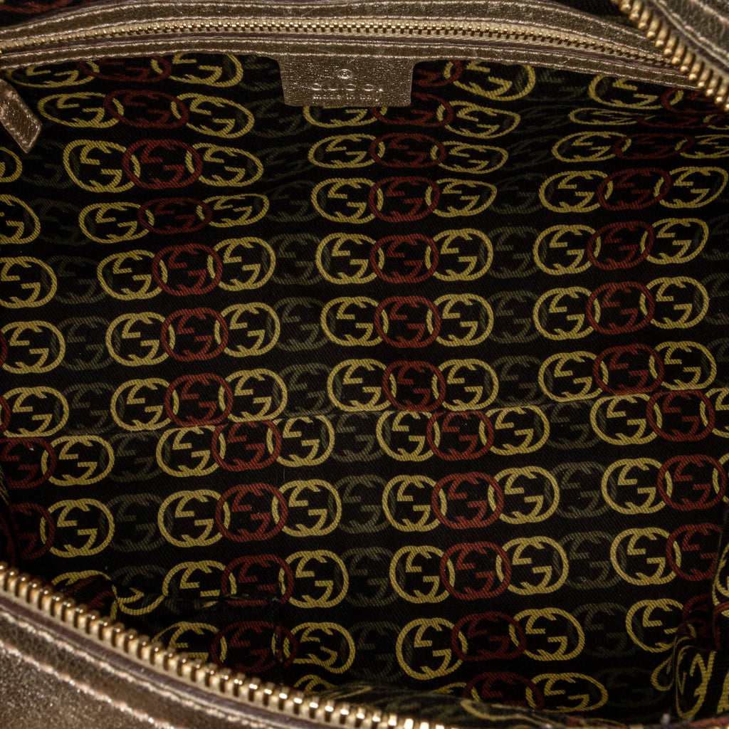 Gucci Britt Leather Boston Bag (SHG-34948)
