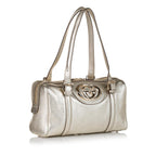 Gucci Britt Leather Boston Bag (SHG-34948)